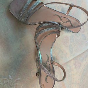Silver Nina Kitten-heel shoes